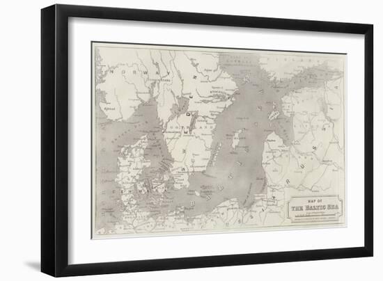 Map of the Baltic Sea-John Dower-Framed Giclee Print