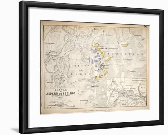 Map of the Battle of Aspern or Essling, Published by William Blackwood and Sons, Edinburgh and…-Alexander Keith Johnston-Framed Giclee Print