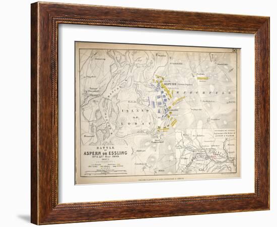 Map of the Battle of Aspern or Essling, Published by William Blackwood and Sons, Edinburgh and…-Alexander Keith Johnston-Framed Giclee Print