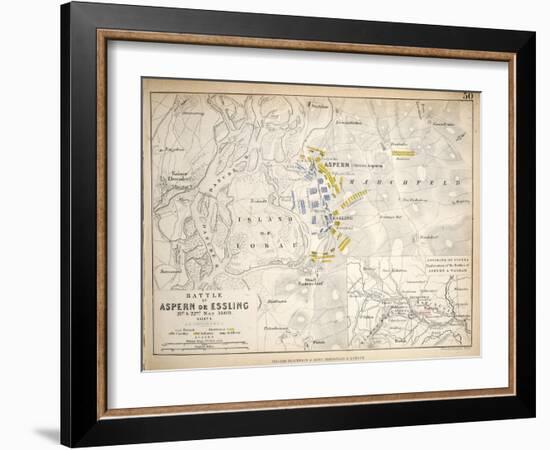 Map of the Battle of Aspern or Essling, Published by William Blackwood and Sons, Edinburgh and…-Alexander Keith Johnston-Framed Giclee Print