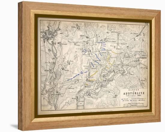Map of the Battle of Austerlitz, Published by William Blackwood and Sons, Edinburgh and London,…-Alexander Keith Johnston-Framed Premier Image Canvas