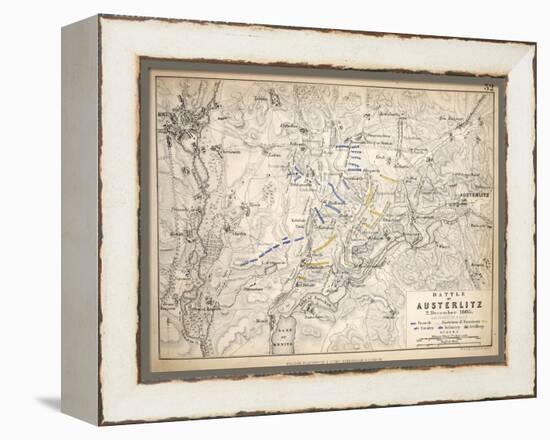 Map of the Battle of Austerlitz, Published by William Blackwood and Sons, Edinburgh and London,…-Alexander Keith Johnston-Framed Premier Image Canvas