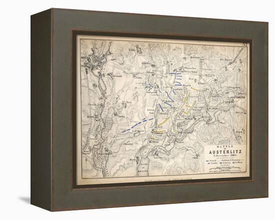 Map of the Battle of Austerlitz, Published by William Blackwood and Sons, Edinburgh and London,…-Alexander Keith Johnston-Framed Premier Image Canvas