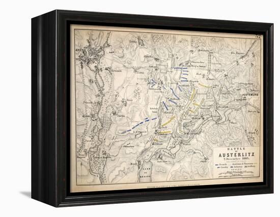Map of the Battle of Austerlitz, Published by William Blackwood and Sons, Edinburgh and London,…-Alexander Keith Johnston-Framed Premier Image Canvas