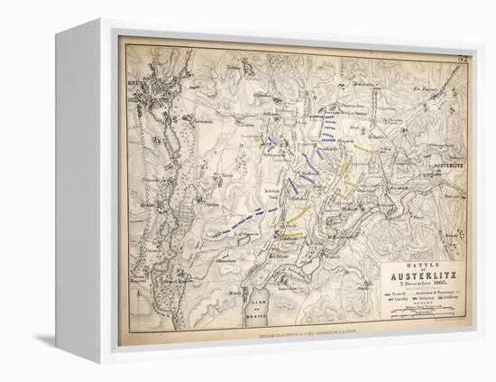 Map of the Battle of Austerlitz, Published by William Blackwood and Sons, Edinburgh and London,…-Alexander Keith Johnston-Framed Premier Image Canvas