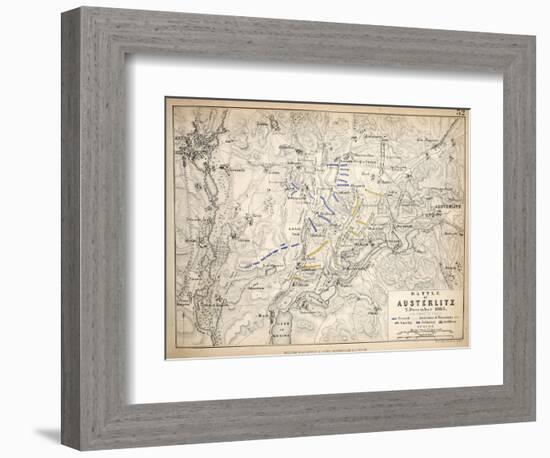 Map of the Battle of Austerlitz, Published by William Blackwood and Sons, Edinburgh and London,…-Alexander Keith Johnston-Framed Giclee Print