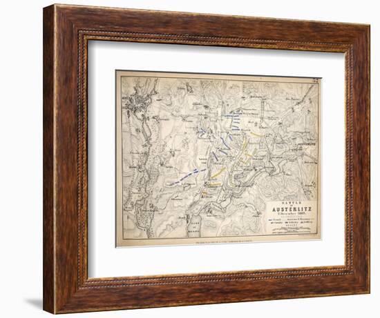 Map of the Battle of Austerlitz, Published by William Blackwood and Sons, Edinburgh and London,…-Alexander Keith Johnston-Framed Giclee Print