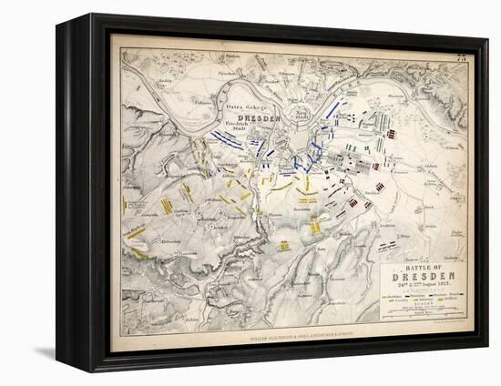 Map of the Battle of Dresden, Published by William Blackwood and Sons, Edinburgh and London, 1848-Alexander Keith Johnston-Framed Premier Image Canvas