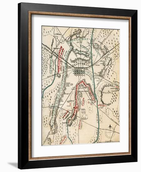 Map of the Battle of Gettysburg, Pennsylvania, 1-3 July 1863 (1862-186)-Charles Sholl-Framed Giclee Print