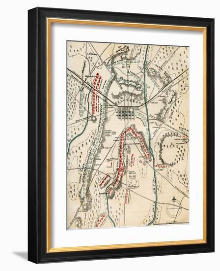 Map of the Battle of Gettysburg, Pennsylvania, 1-3 July 1863 (1862-186)-Charles Sholl-Framed Giclee Print