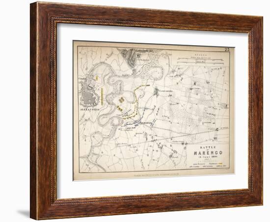 Map of the Battle of Marengo, Published by William Blackwood and Sons, Edinburgh and London, 1848-Alexander Keith Johnston-Framed Giclee Print