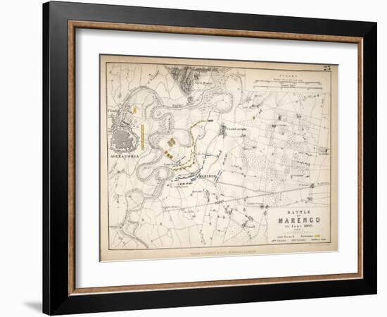 Map of the Battle of Marengo, Published by William Blackwood and Sons, Edinburgh and London, 1848-Alexander Keith Johnston-Framed Giclee Print