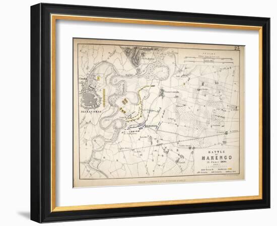 Map of the Battle of Marengo, Published by William Blackwood and Sons, Edinburgh and London, 1848-Alexander Keith Johnston-Framed Giclee Print