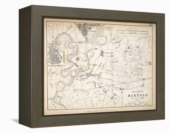 Map of the Battle of Marengo, Published by William Blackwood and Sons, Edinburgh and London, 1848-Alexander Keith Johnston-Framed Premier Image Canvas