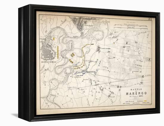 Map of the Battle of Marengo, Published by William Blackwood and Sons, Edinburgh and London, 1848-Alexander Keith Johnston-Framed Premier Image Canvas