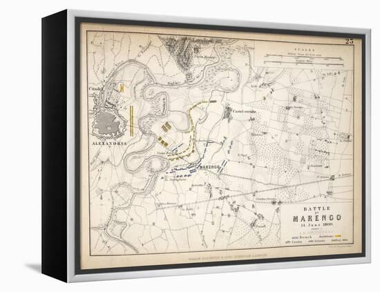 Map of the Battle of Marengo, Published by William Blackwood and Sons, Edinburgh and London, 1848-Alexander Keith Johnston-Framed Premier Image Canvas