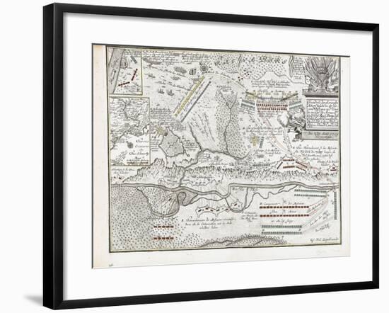 Map of the Battle of Poltava on 27 June 1709-Joseph Friedrich Leopold-Framed Giclee Print