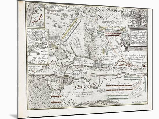 Map of the Battle of Poltava on 27 June 1709-Joseph Friedrich Leopold-Mounted Giclee Print