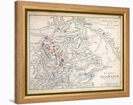 Map of the Battle of Salamanca, Published by William Blackwood and Sons, Edinburgh and London, 1848-Alexander Keith Johnston-Framed Premier Image Canvas