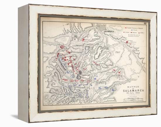 Map of the Battle of Salamanca, Published by William Blackwood and Sons, Edinburgh and London, 1848-Alexander Keith Johnston-Framed Premier Image Canvas