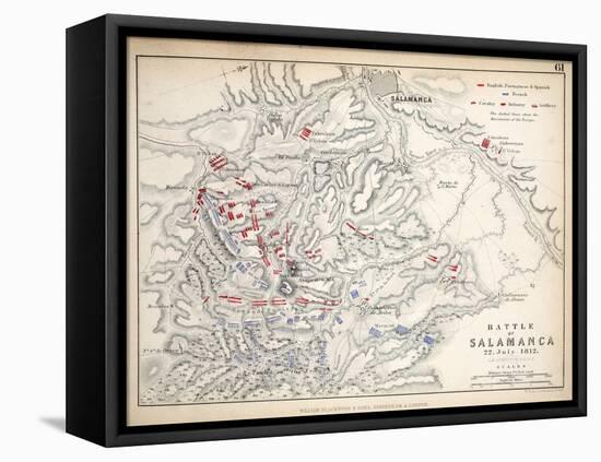 Map of the Battle of Salamanca, Published by William Blackwood and Sons, Edinburgh and London, 1848-Alexander Keith Johnston-Framed Premier Image Canvas