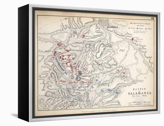 Map of the Battle of Salamanca, Published by William Blackwood and Sons, Edinburgh and London, 1848-Alexander Keith Johnston-Framed Premier Image Canvas