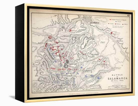 Map of the Battle of Salamanca, Published by William Blackwood and Sons, Edinburgh and London, 1848-Alexander Keith Johnston-Framed Premier Image Canvas