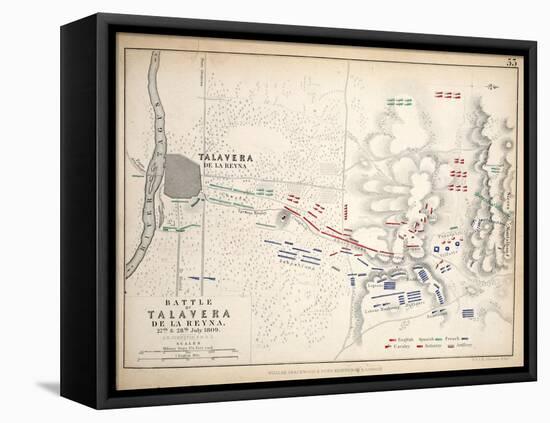 Map of the Battle of Talavera, Published by William Blackwood and Sons, Edinburgh and London, 1848-Alexander Keith Johnston-Framed Premier Image Canvas