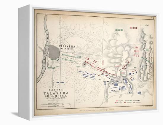 Map of the Battle of Talavera, Published by William Blackwood and Sons, Edinburgh and London, 1848-Alexander Keith Johnston-Framed Premier Image Canvas