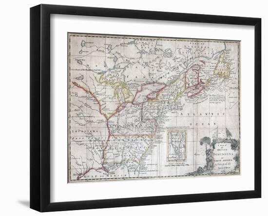 Map of the British Dominions in North America-null-Framed Giclee Print