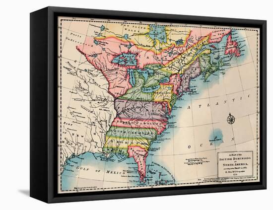 'Map of the British Dominions of North America', 1772, (1904)-Peter Bell-Framed Premier Image Canvas