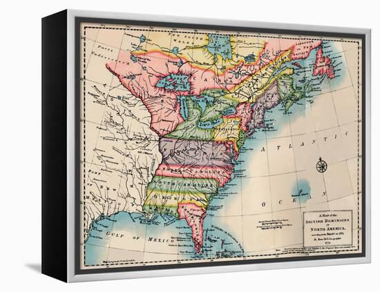 'Map of the British Dominions of North America', 1772, (1904)-Peter Bell-Framed Premier Image Canvas