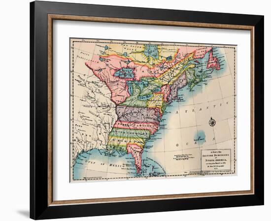 'Map of the British Dominions of North America', 1772, (1904)-Peter Bell-Framed Giclee Print