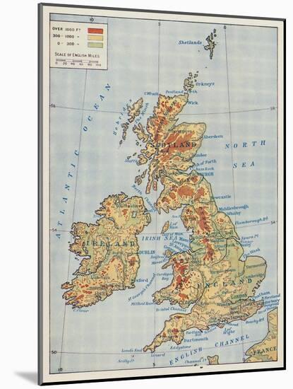 'Map of the British Isles', 1910-Unknown-Mounted Giclee Print