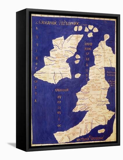 Map of the British Isles, from Geographia-Ptolemy-Framed Premier Image Canvas