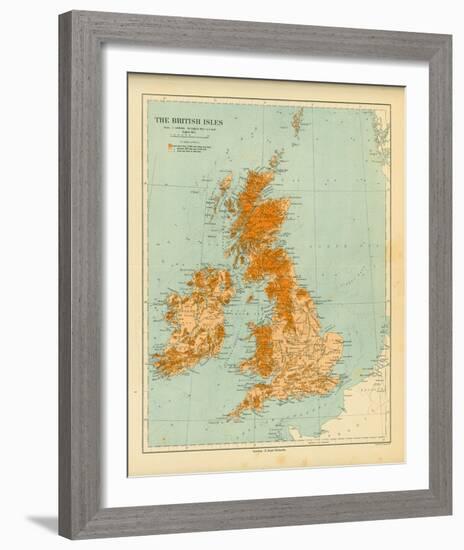 Map of the British Isles-The Vintage Collection-Framed Giclee Print