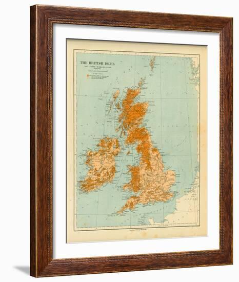Map of the British Isles-The Vintage Collection-Framed Giclee Print