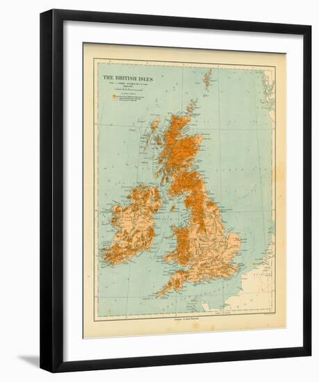 Map of the British Isles-The Vintage Collection-Framed Giclee Print