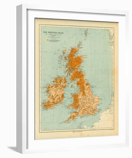 Map of the British Isles-The Vintage Collection-Framed Giclee Print