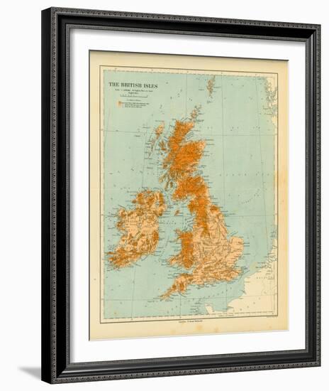 Map of the British Isles-The Vintage Collection-Framed Giclee Print