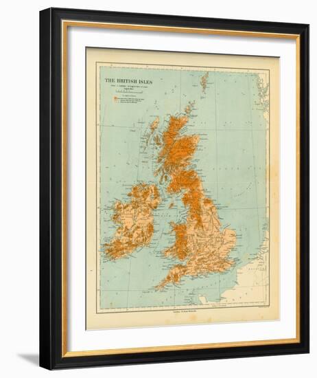 Map of the British Isles-The Vintage Collection-Framed Giclee Print