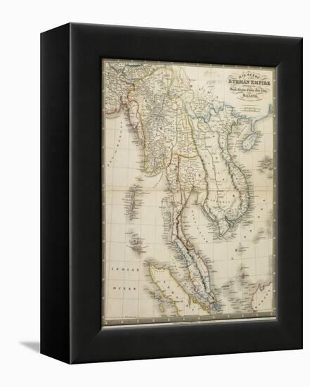 Map of the Burman Empire Including also Siam, Cochin China, Tonking and Malaya-James Wyld-Framed Premier Image Canvas