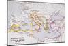 Map of the Byzantine Empire at Death of Emperor Justinian I (463-565) from 'A Literary and…-English School-Mounted Giclee Print