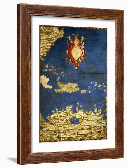 Map of the Caribbean and Venezuela, from the "Sala Delle Carte Geografiche"-Egnazio Danti-Framed Giclee Print