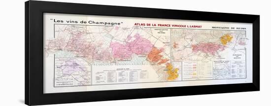 Map of the Champagne Region: Montagne De Reims-null-Framed Giclee Print