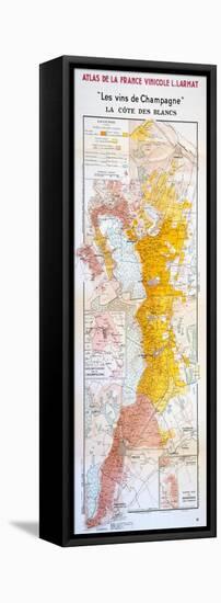 Map of the Champagne Region: the Côte Des Blancs-null-Framed Premier Image Canvas