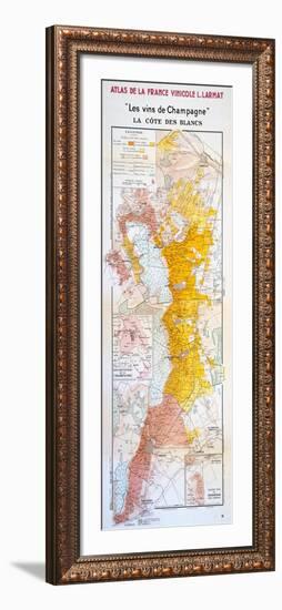 Map of the Champagne Region: the Côte Des Blancs-null-Framed Giclee Print