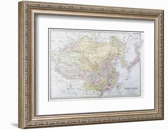 Map of the Chinese Empire 1871-J Bartholomew-Framed Photographic Print