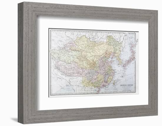 Map of the Chinese Empire 1871-J Bartholomew-Framed Photographic Print