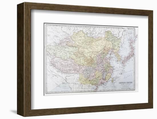 Map of the Chinese Empire 1871-J Bartholomew-Framed Photographic Print